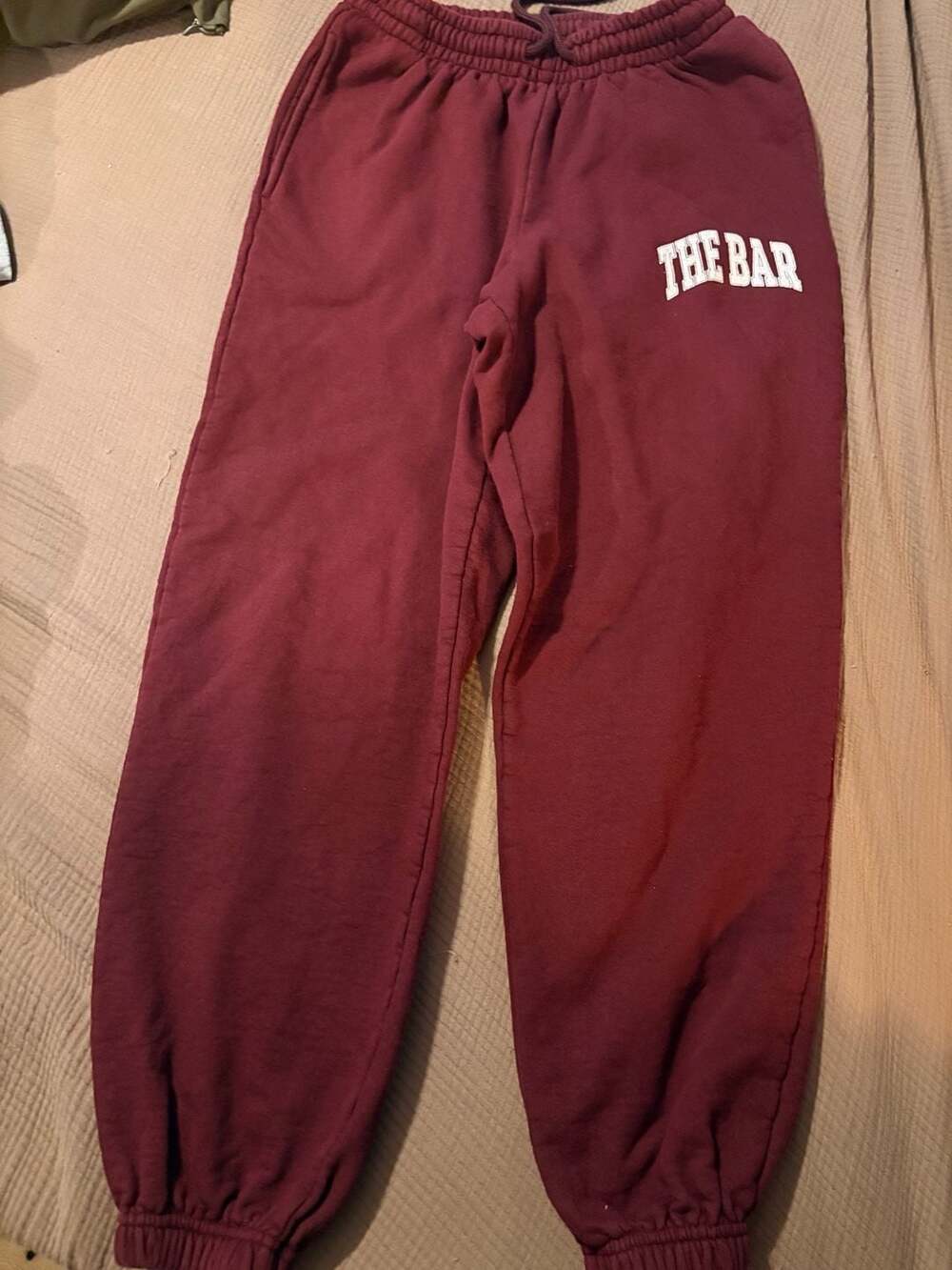 The Bar Varsity Sweatpants in Maroon